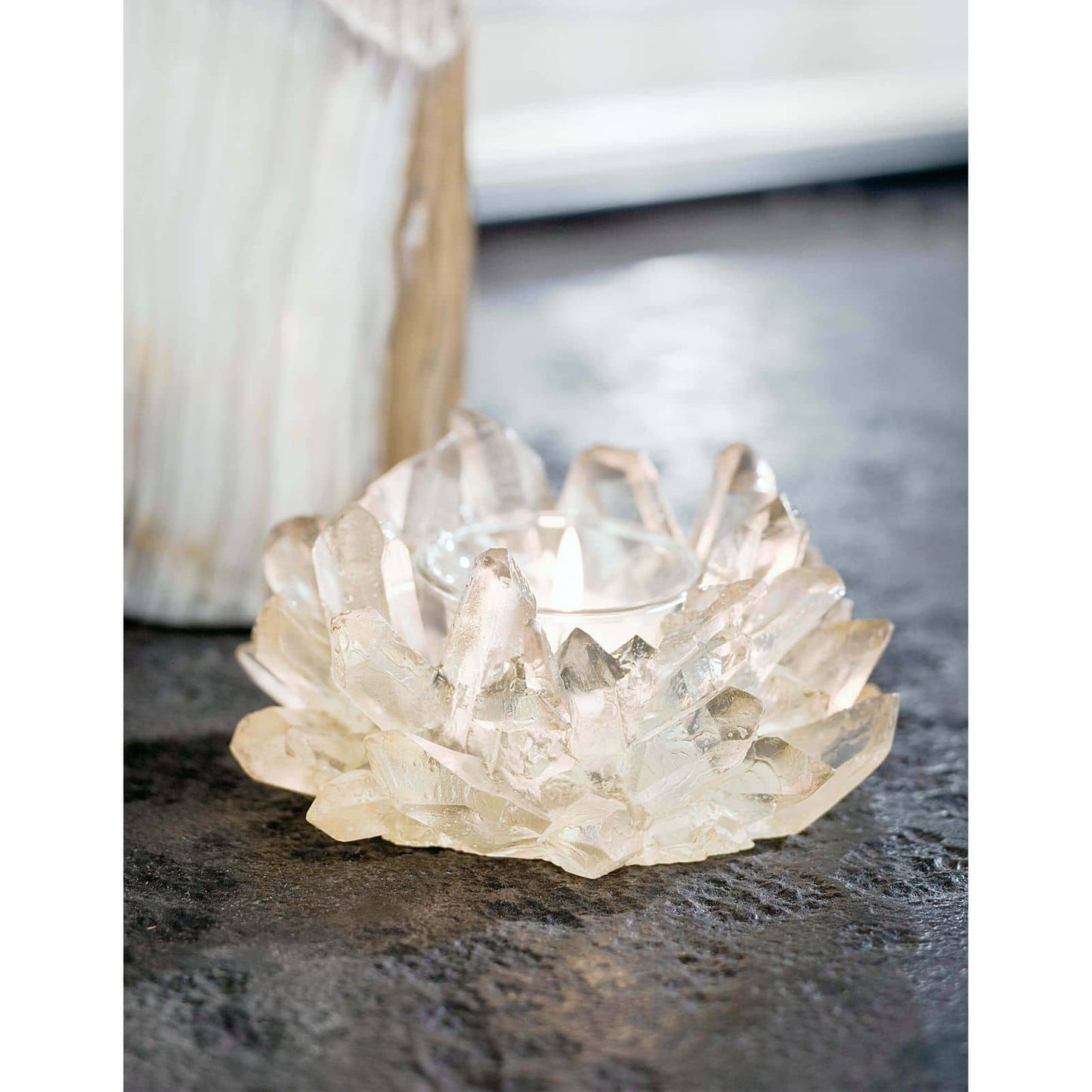 Votive Candle Holder in Faux Crystal by Regina Andrew