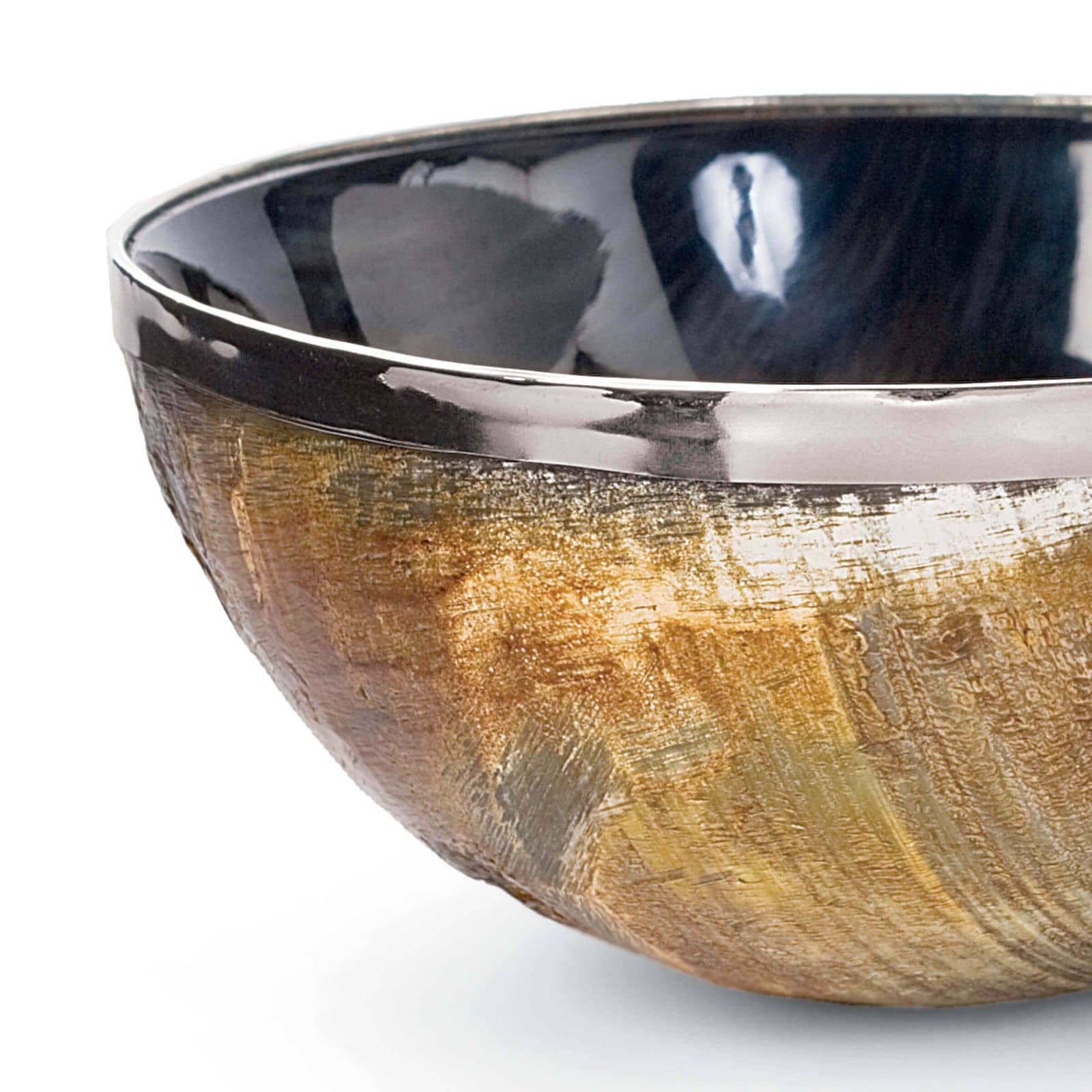 Polished Horn And Brass Bowl by Regina Andrew