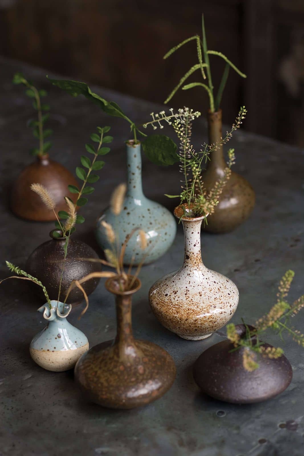 Porcelain Bud Vases in Set of 8 by Regina Andrew