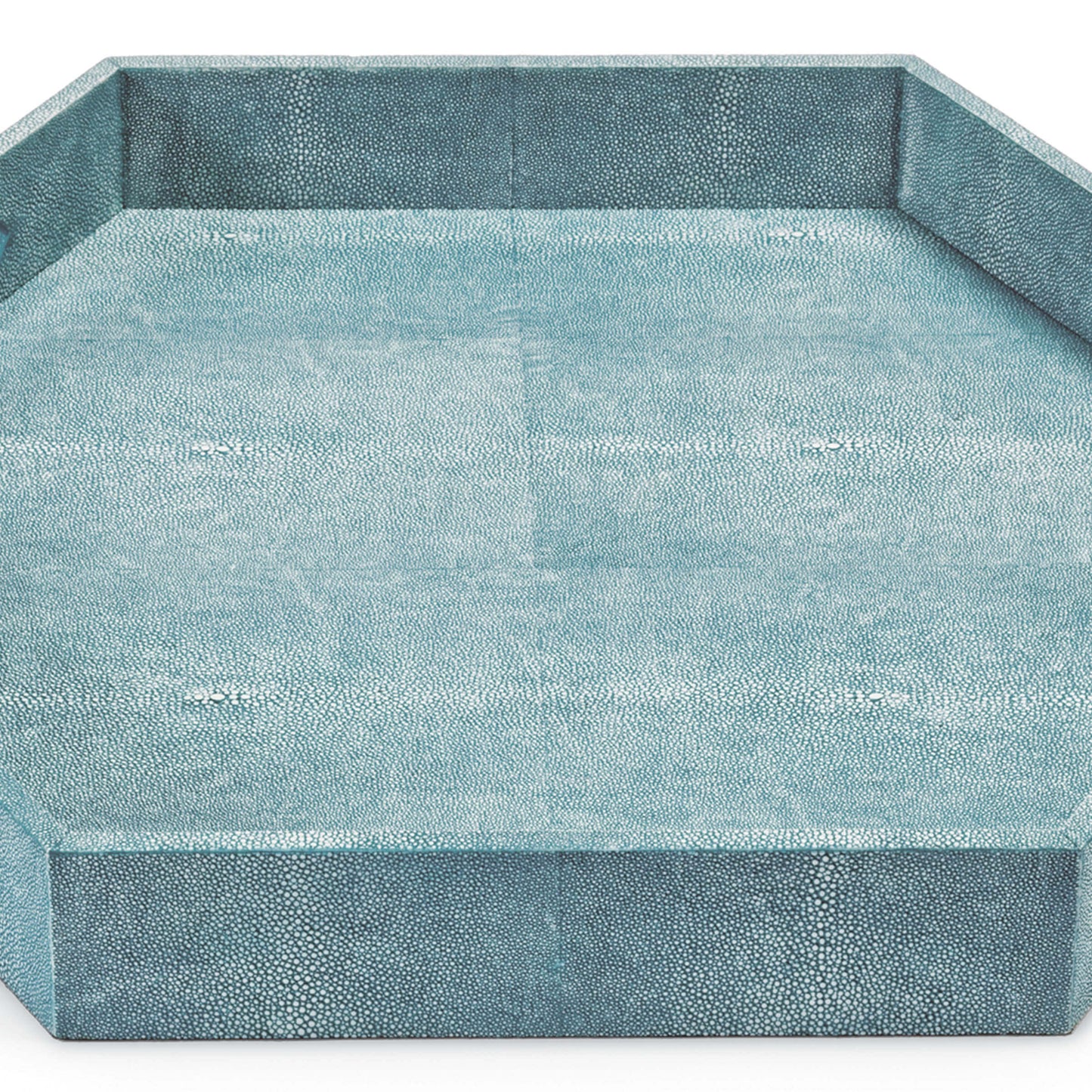 Shagreen Hex Tray in Turquoise by Regina Andrew