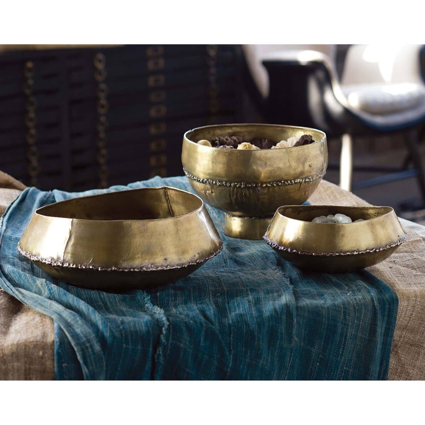 Bedouin Bowl Large in Brass by Regina Andrew