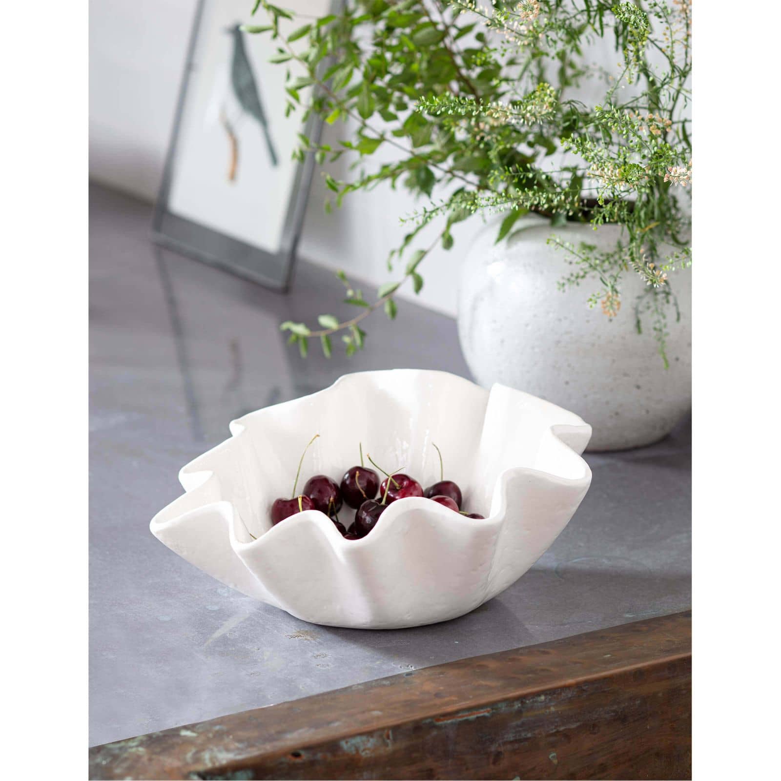 Ruffle Ceramic Bowl Medium by Regina Andrew
