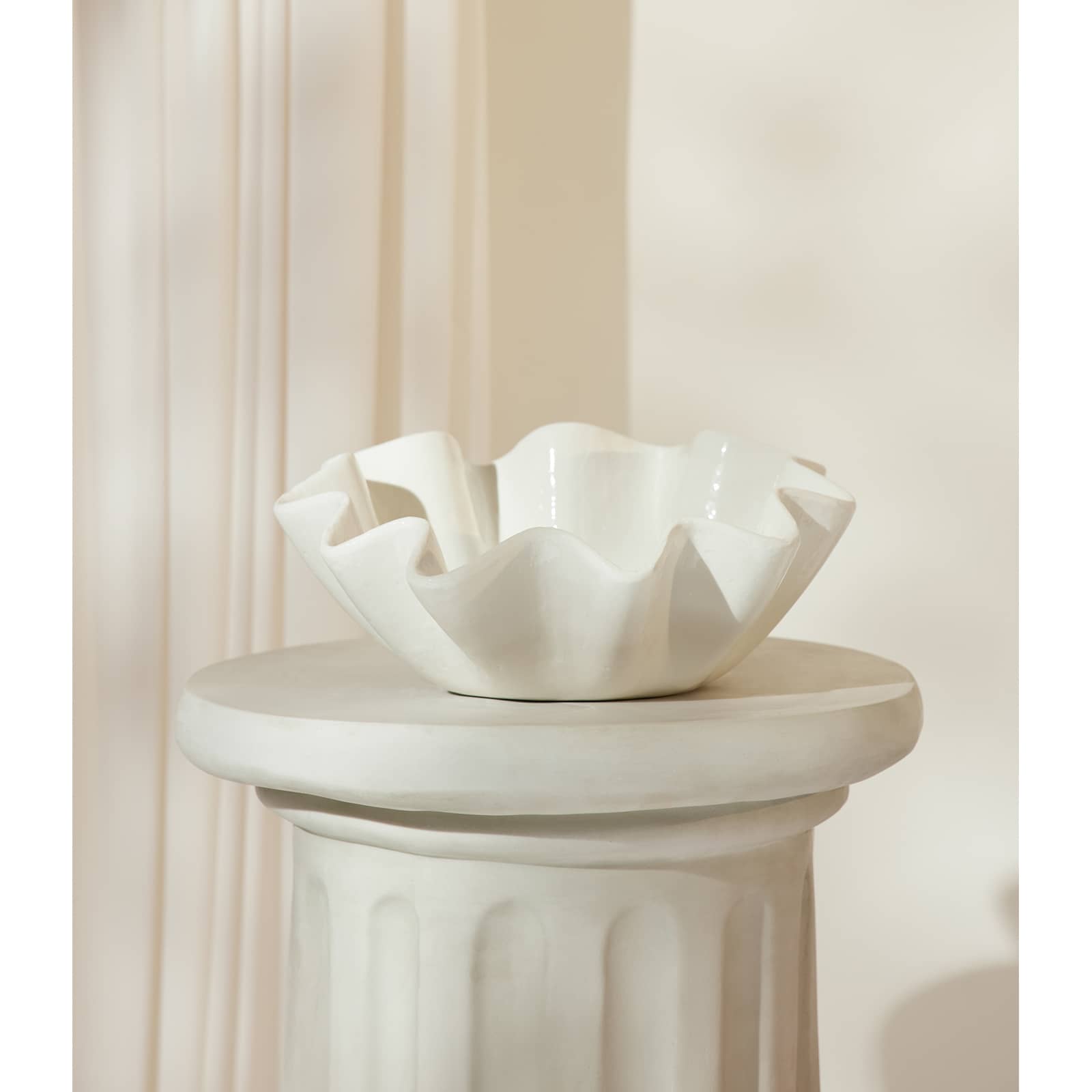 Ruffle Ceramic Bowl Medium by Regina Andrew