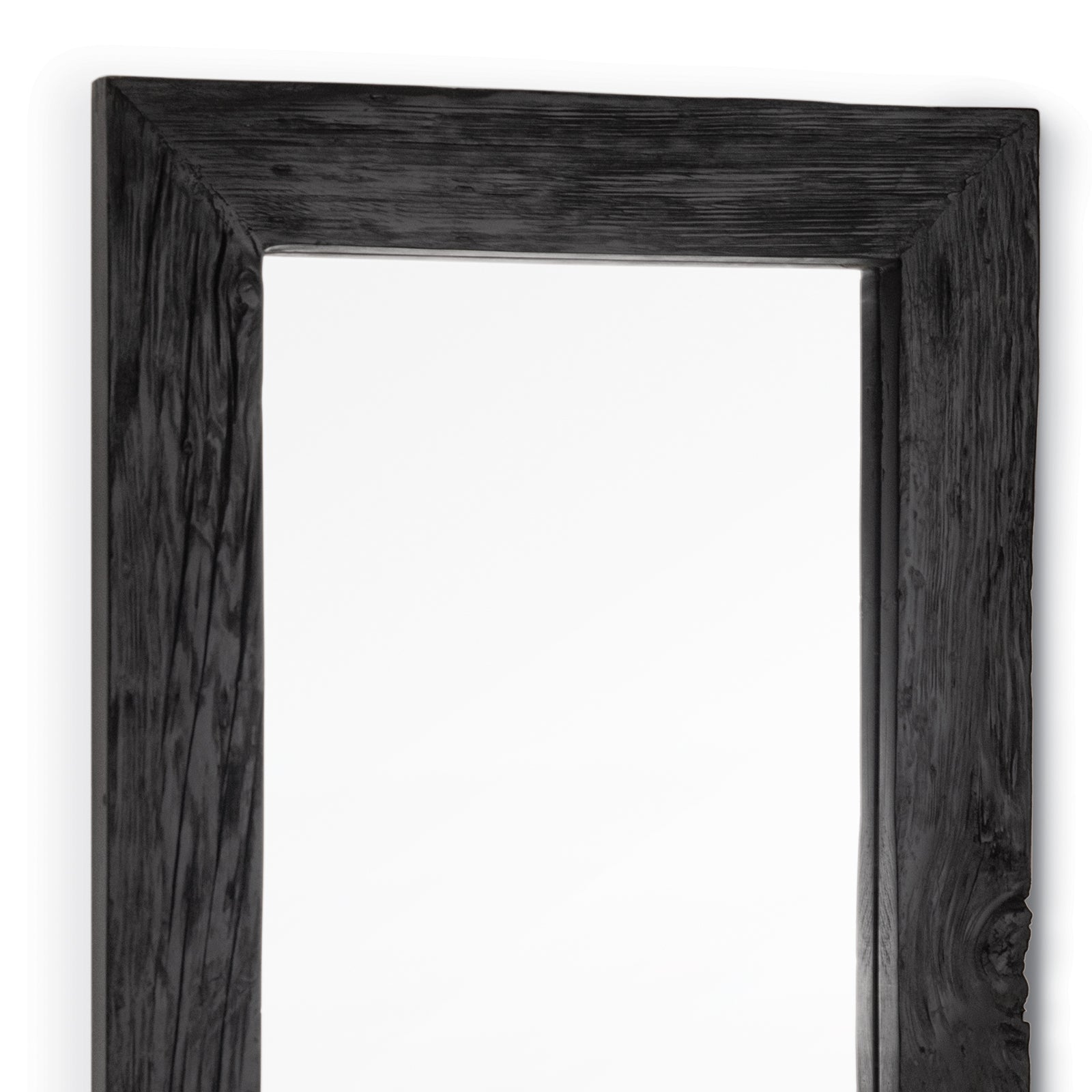 Ash Reclaimed Wood Frame Mirror in Black by Regina Andrew