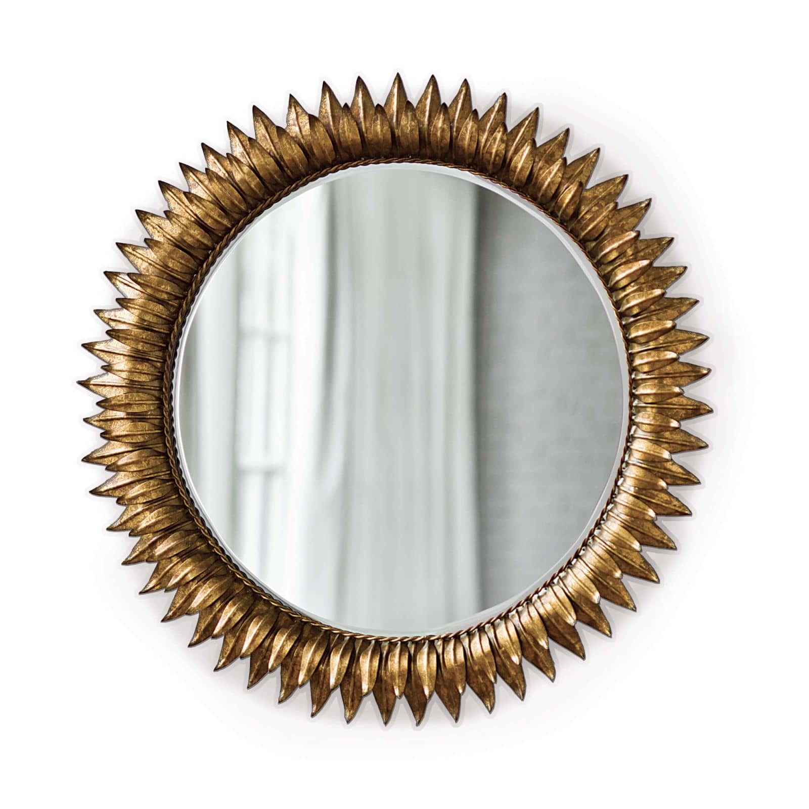 Sun Flower Mirror Small in Antique Gold by Regina Andrew
