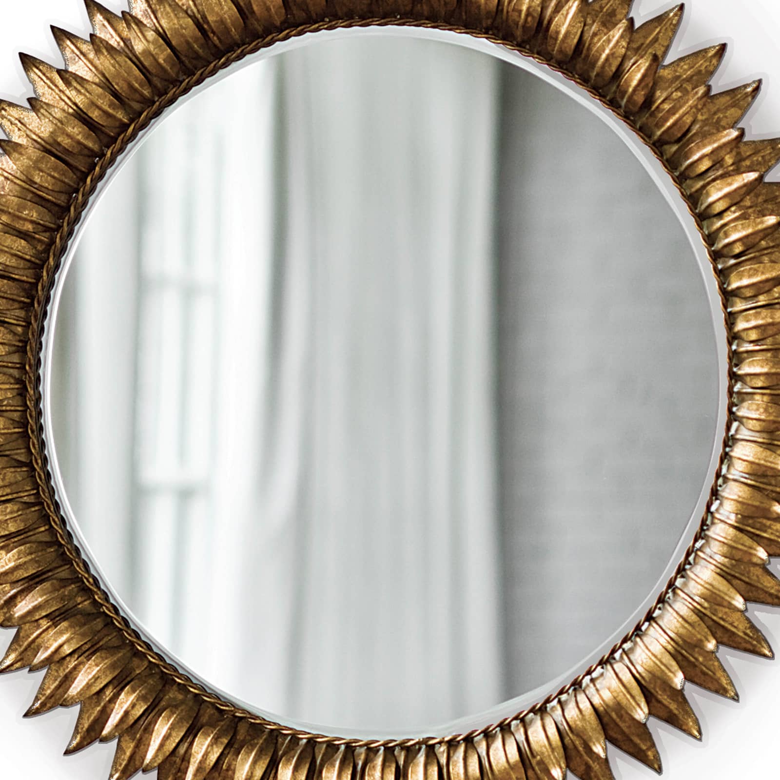Sun Flower Mirror Small in Antique Gold by Regina Andrew
