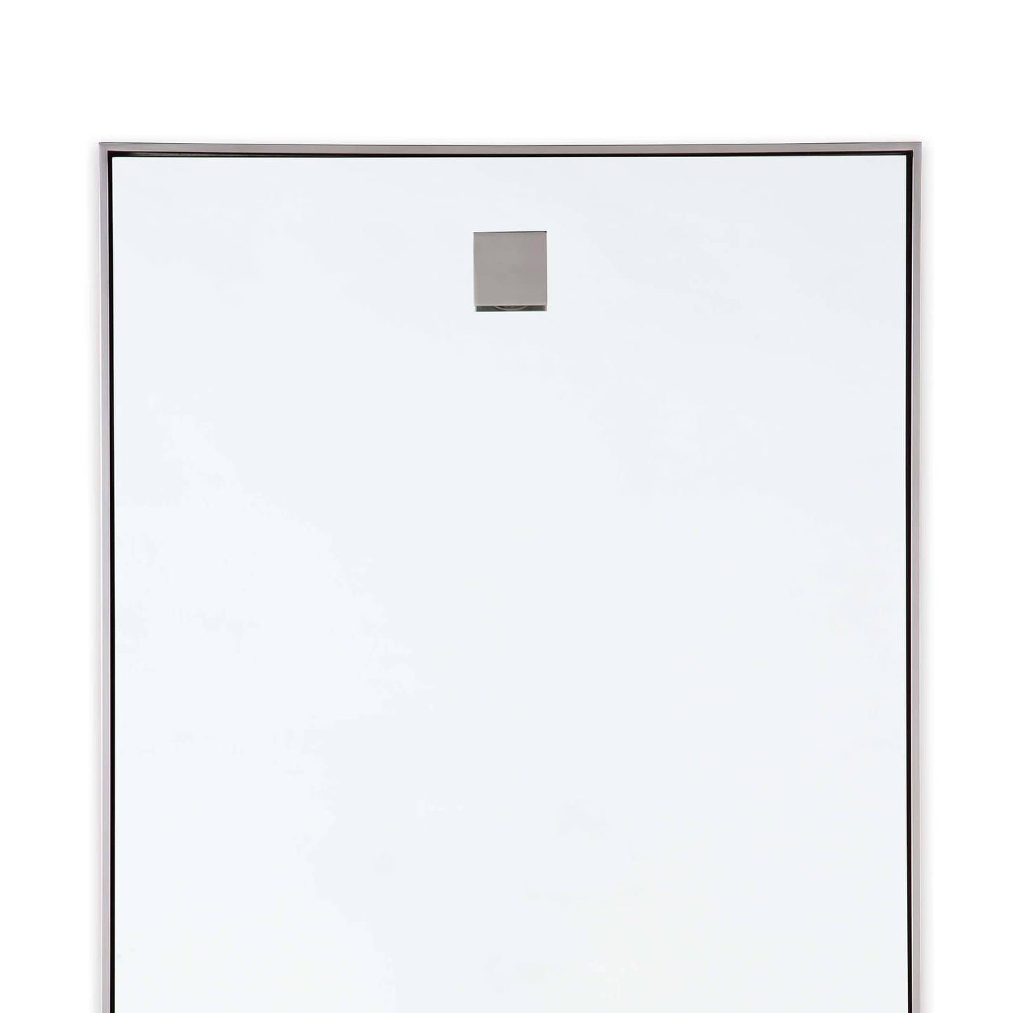 Hanging Rectangle Mirror in Polished Nickel by Regina Andrew