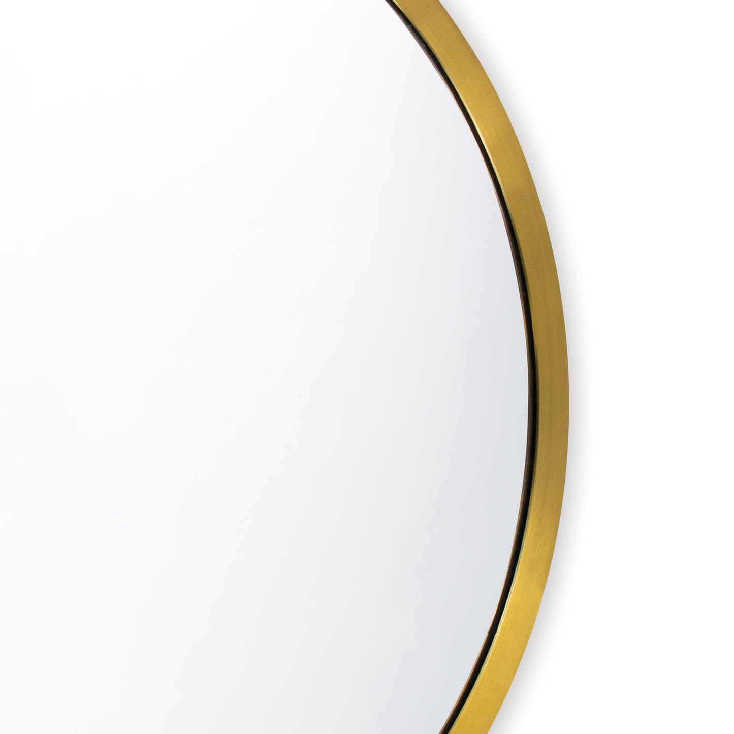 Doris Round Mirror in Natural Brass by Regina Andrew