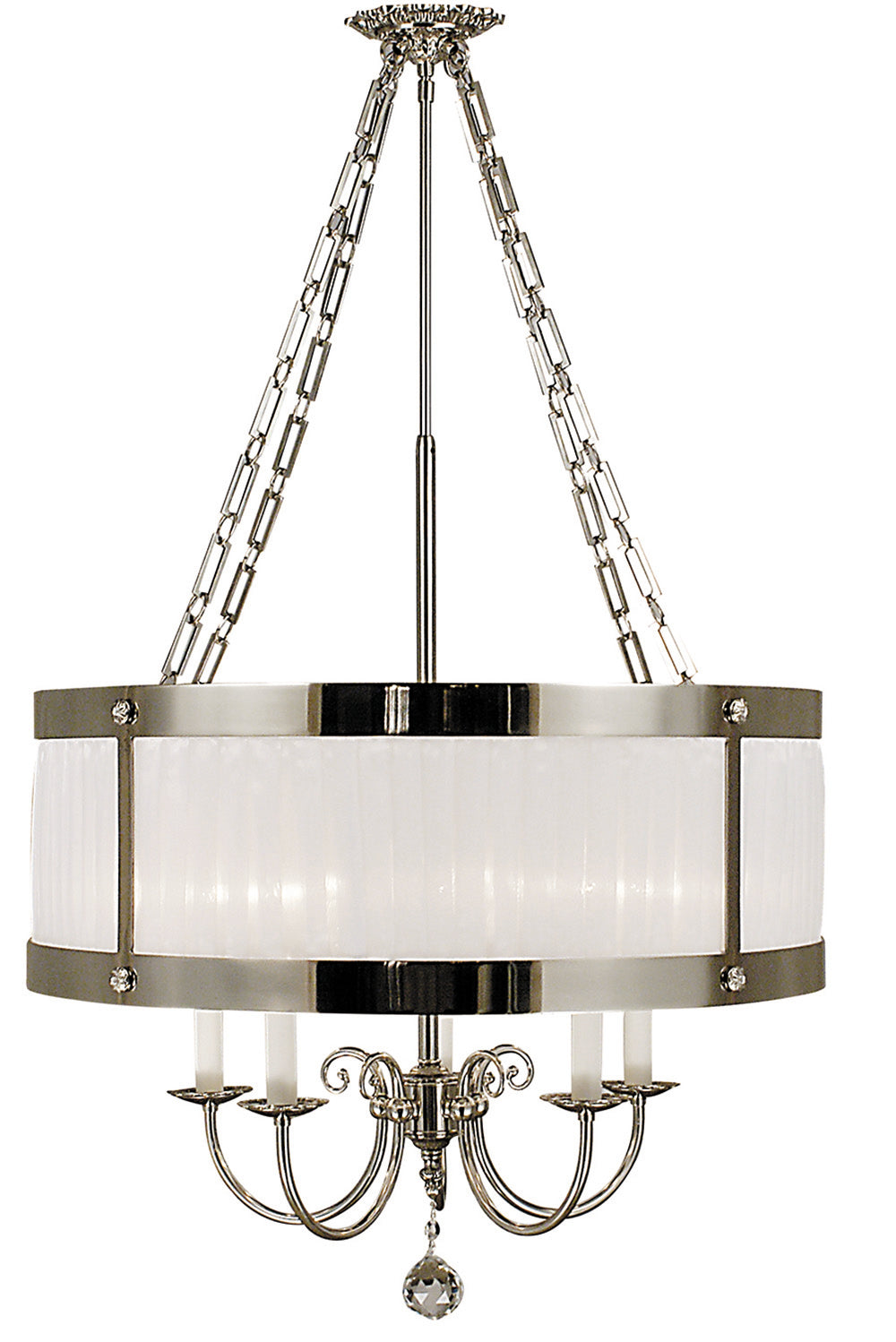 Framburg Astor 5 - Light Polished Silver Dining Chandelier 2175 PS