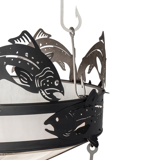2nd Avenue 58" Catch of the Day Trout Three Tier Chandelier