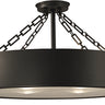 Framburg Oracle 4 - Light Charcoal with Polished Nickel Accents Flush Mount 2412 CH/PN