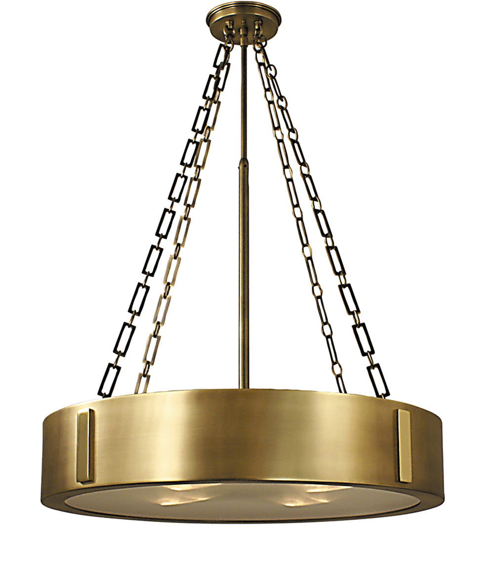 Framburg 4-Light Harvest Bronze Polished Brass Oracle Dinette Chandelier