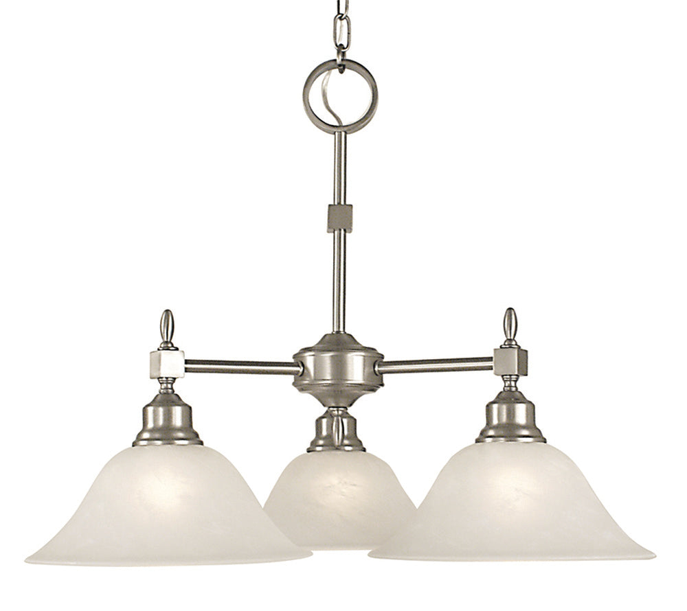 Framburg 3-Light Brushed Nickel Taylor Dinette Chandelier