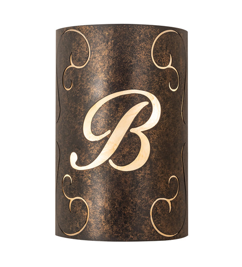 2nd Avenue 10" Personalized B Monogram Wall Sconce