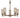 Framburg Sheraton 5 - Light Antique Brass Dining Chandelier 2505 AB