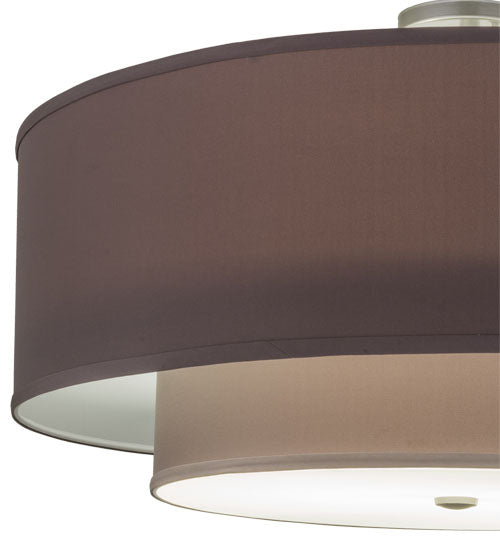 2nd Avenue 30" Cilindro Textrene Two Tier Pendant