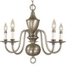Framburg Jamestown 5 - Light Satin Pewter Dining Chandelier 2525 SP