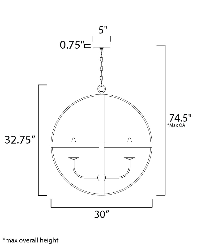 Maxim Compass 6-Light Pendant