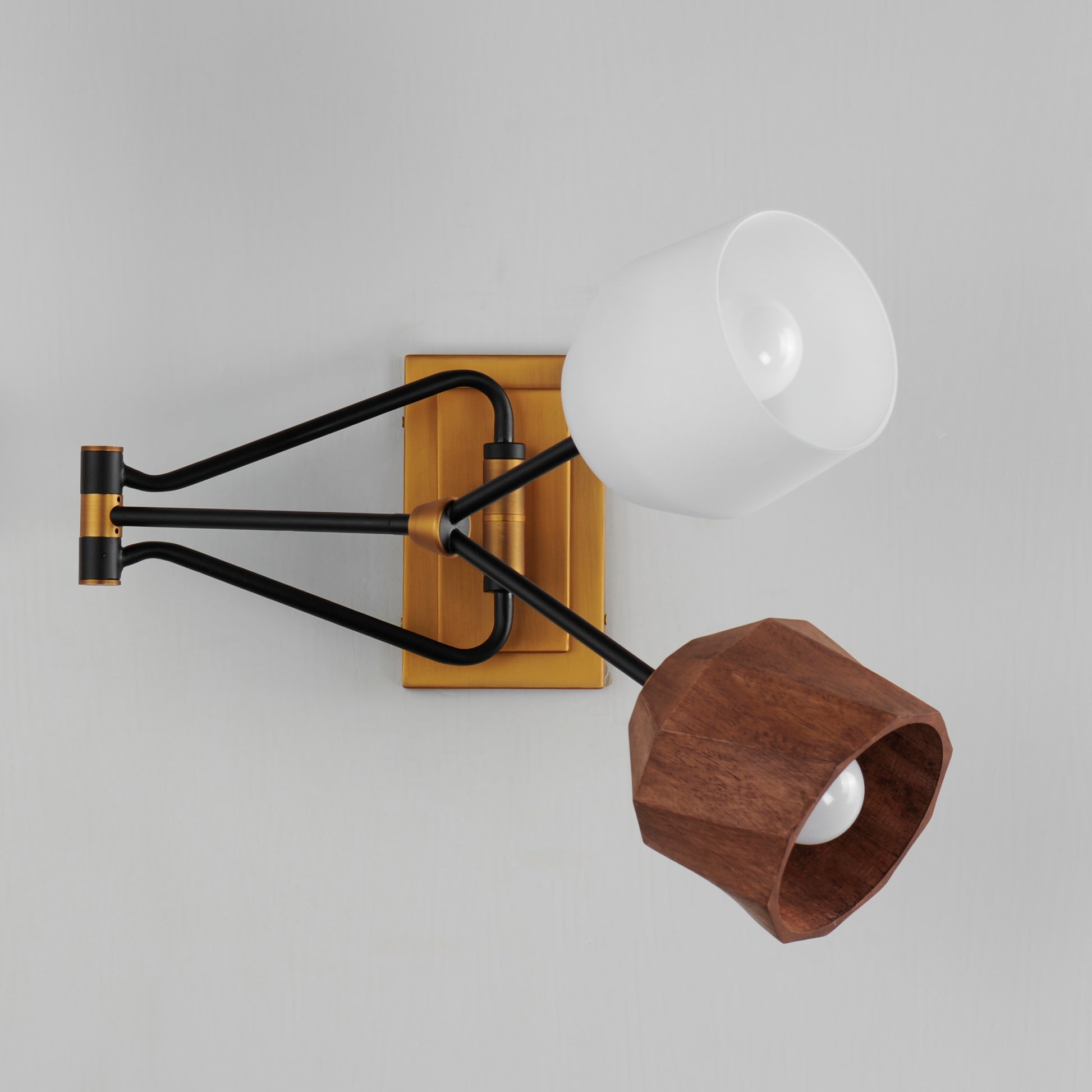 Maxim Akimbo 2-Light Swing Arm Wall Sconce W LED Bulbs