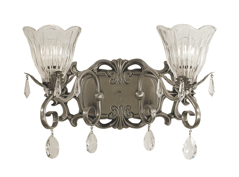 Framburg 2-Light Brushed Nickel Liebestraum Sconce