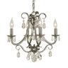 Framburg Liebestraum 4 - Light Brushed Nickel Mini Chandelier 2994 BN
