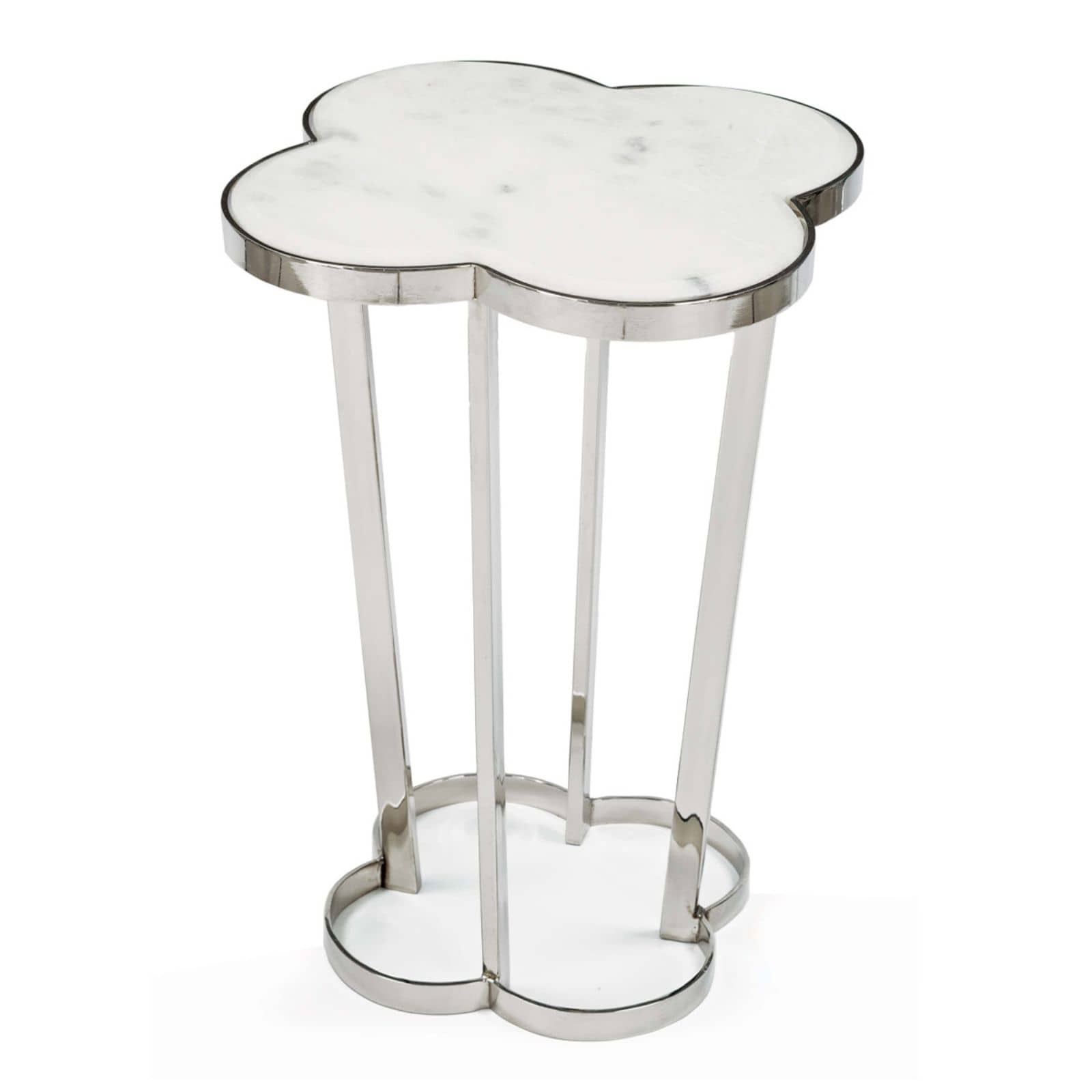 Clover Table in Polished Nickel by Regina Andrew
