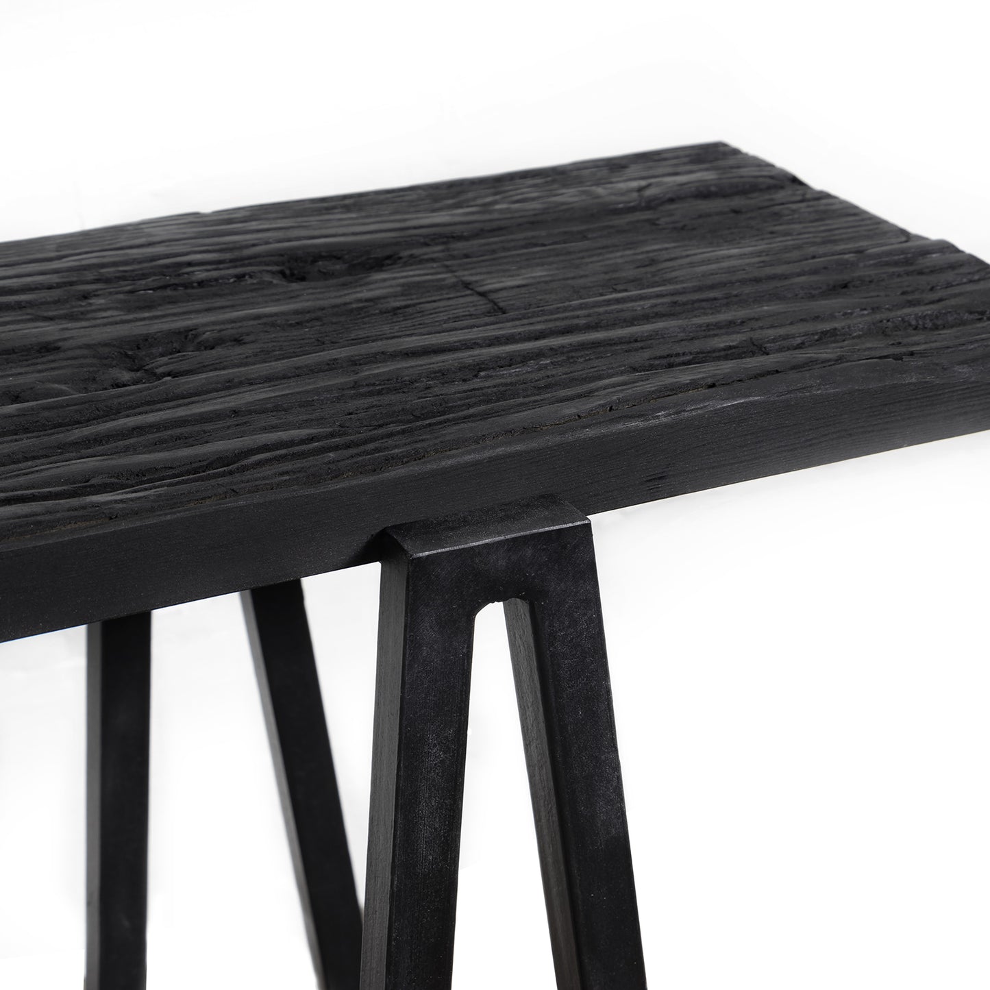 Ash Reclaimed Wood Console Table in Black by Regina Andrew