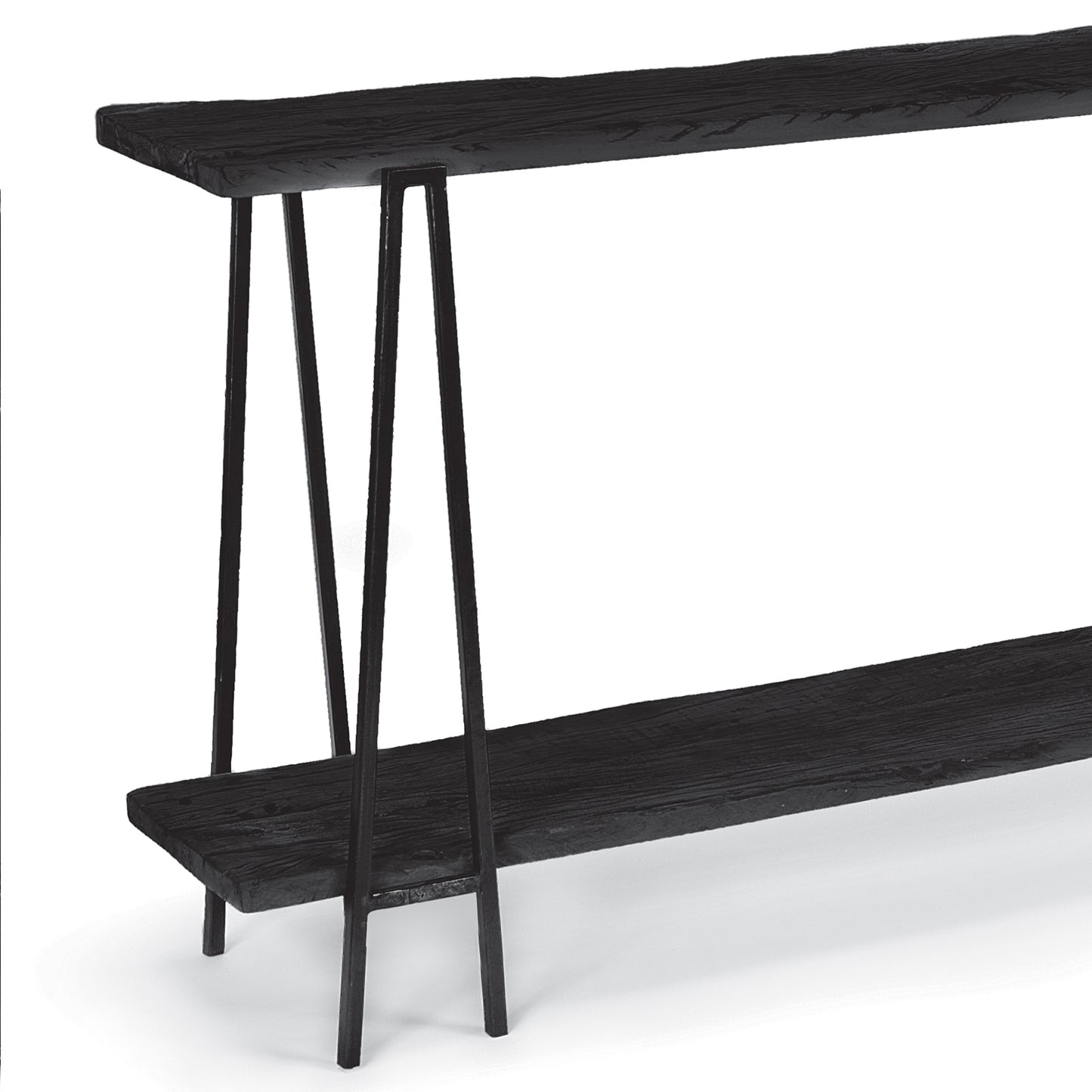 Ash Reclaimed Wood Console Table in Black by Regina Andrew