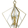 Framburg Zoe 8 - Light Satin Brass with Matte Black Accents Foyer Chandelier 3020 SB/SW