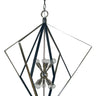 Framburg Zoe 10 - Light Polished Nickel with Matte Black Accents Foyer Chandelier 3023 PN/MBLACK