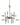 Framburg Fusion 16 - Light Polished Nickel with Matte Black Accents Dining Chandelier 3056 PN/MBLACK