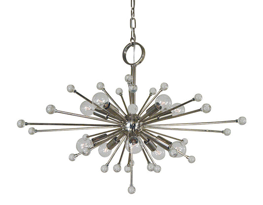 Framburg 10-Light Polished Nickel Supernova Chandelier