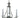 Framburg Allena 3 - Light Polished Nickel Dining Chandelier 3093 PN