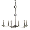 Framburg Pirouette 6 - Light Polished Nickel Dining Chandelier 3108 PN