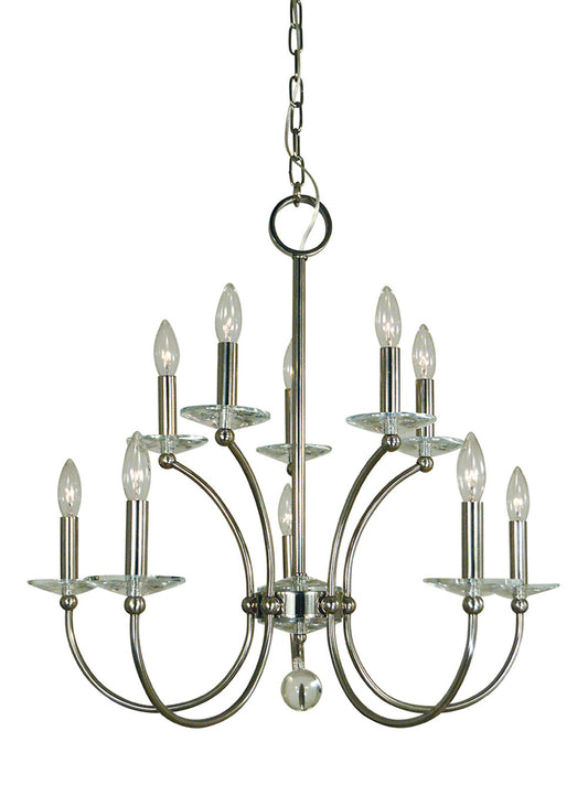 Framburg 10-Light Pirouette Dining Chandelier