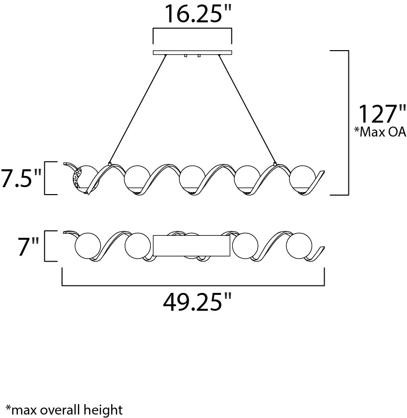 Maxim Curlicue 5-Light Pendant