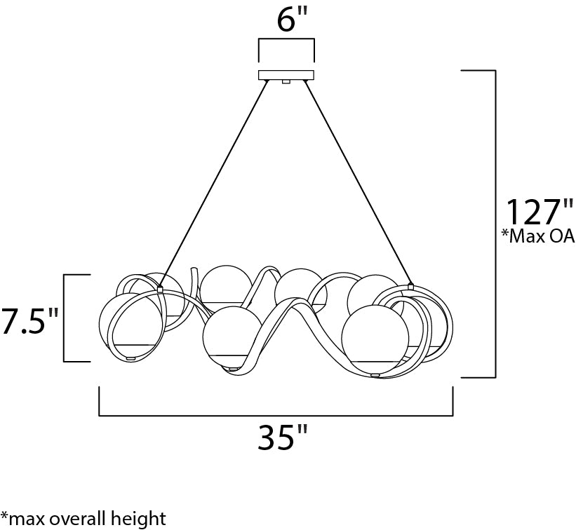 Maxim Curlicue 8-Light Pendant