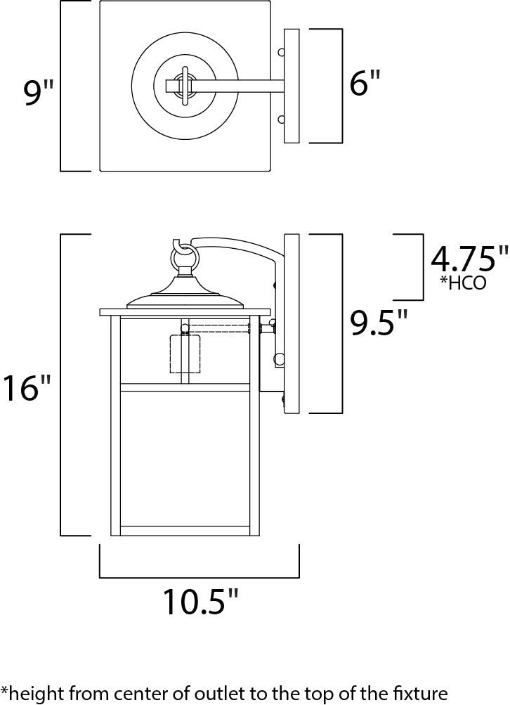 Maxim Coldwater Outdoor Wall Lantern