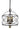 Framburg Nantucket 4 - Light Mahogany Bronze and Antique Brass Mini Chandelier 4414 MB/AB
