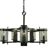 Framburg Hammersmith 5 - Light Mahogany Bronze with Clear Glass Dining Chandelier 4435 MB/C
