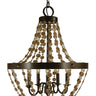 Framburg Naomi 5 - Light Mahogany Bronze Dining Chandelier 4485 MB