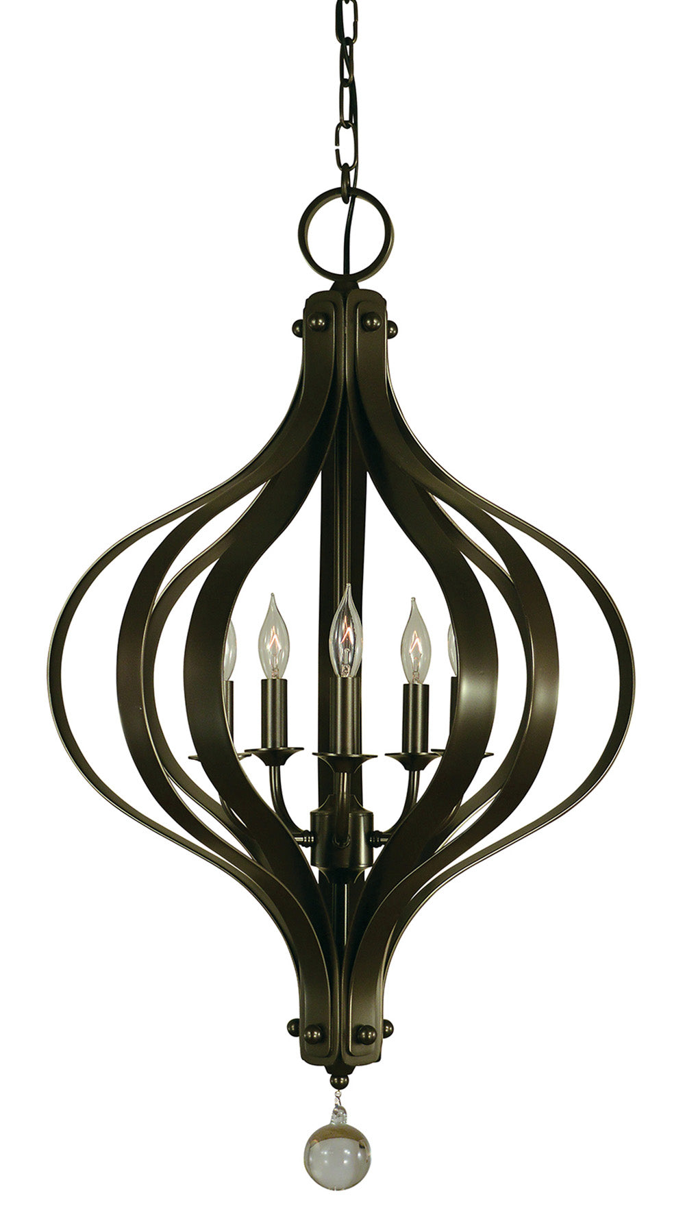 Framburg Aries 5 - Light Mahogany Bronze Dining Chandelier 4585 MB