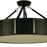 Framburg Pantheon 4 - Light Matte Black with Polished Nickel Flush Mount 4596 MBLACK/PN