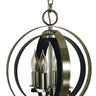 Framburg Constell 4 - Light Polished Nickel with Matte Black Mini Chandelier 4650 PN/MBLACK