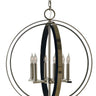 Framburg Constell 6 - Light Polished Nickel with Matte Black Dining Chandelier 4655 PN/MBLACK