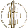 Framburg Constell 16 - Light Satin Brass with Satin White Foyer Chandelier 4656 SB/SW