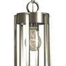 Framburg Pantheon 1 - Light Satin Pewter with Polished Nickel Pendant Light 4661 SP/PN