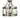 Framburg Pantheon 4 - Light Satin Pewter with Polished Nickel Flush Mount 4662 SP/PN
