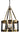 Framburg Pantheon 4 - Light Antique Brass with Matte Black Mini Chandelier 4664 AB/MBLACK