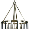 Framburg Pantheon 6 - Light Polished Nickel with Matte Black Dining Chandelier 4668 PN/MBLACK